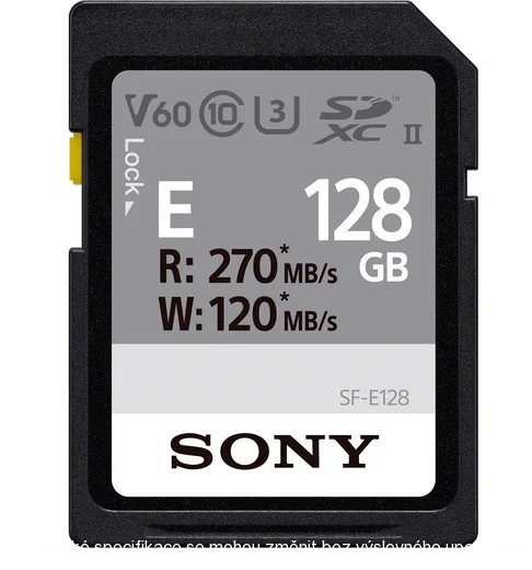 Sony SDXC SF-E 128GB Class 10 UHS-II