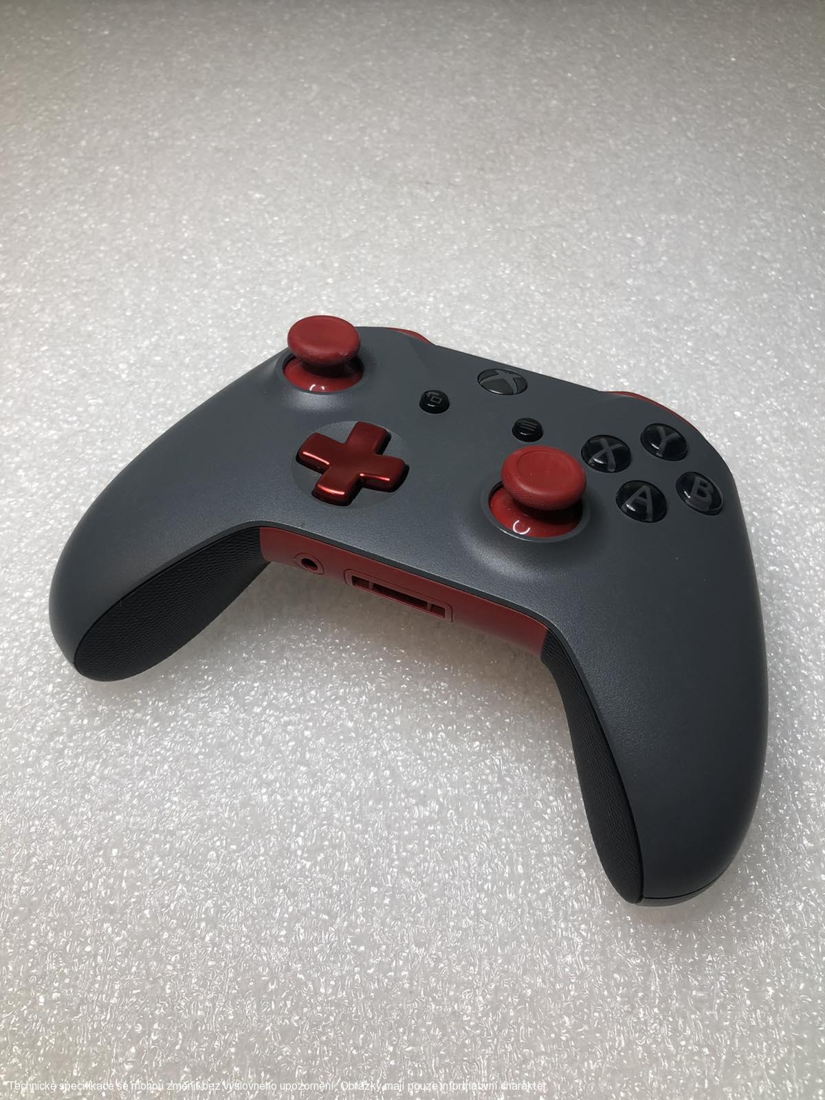 Microsoft Xbox One S Wireless Controller - Custom Grey/Red **POUŽITÝ**