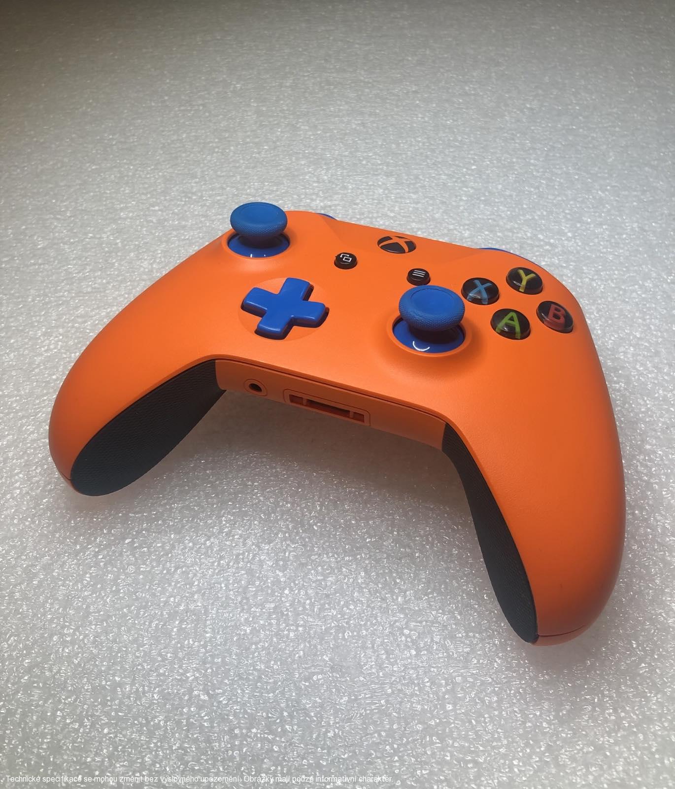 Microsoft Xbox One S Wireless Controller - Custom Orange/Blue **POUŽITÝ**