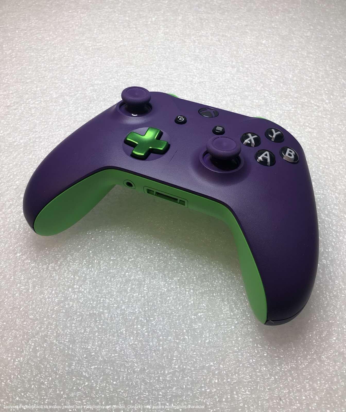 Microsoft Xbox One S Wireless Controller - Custom Purple/green **POUŽITÝ**