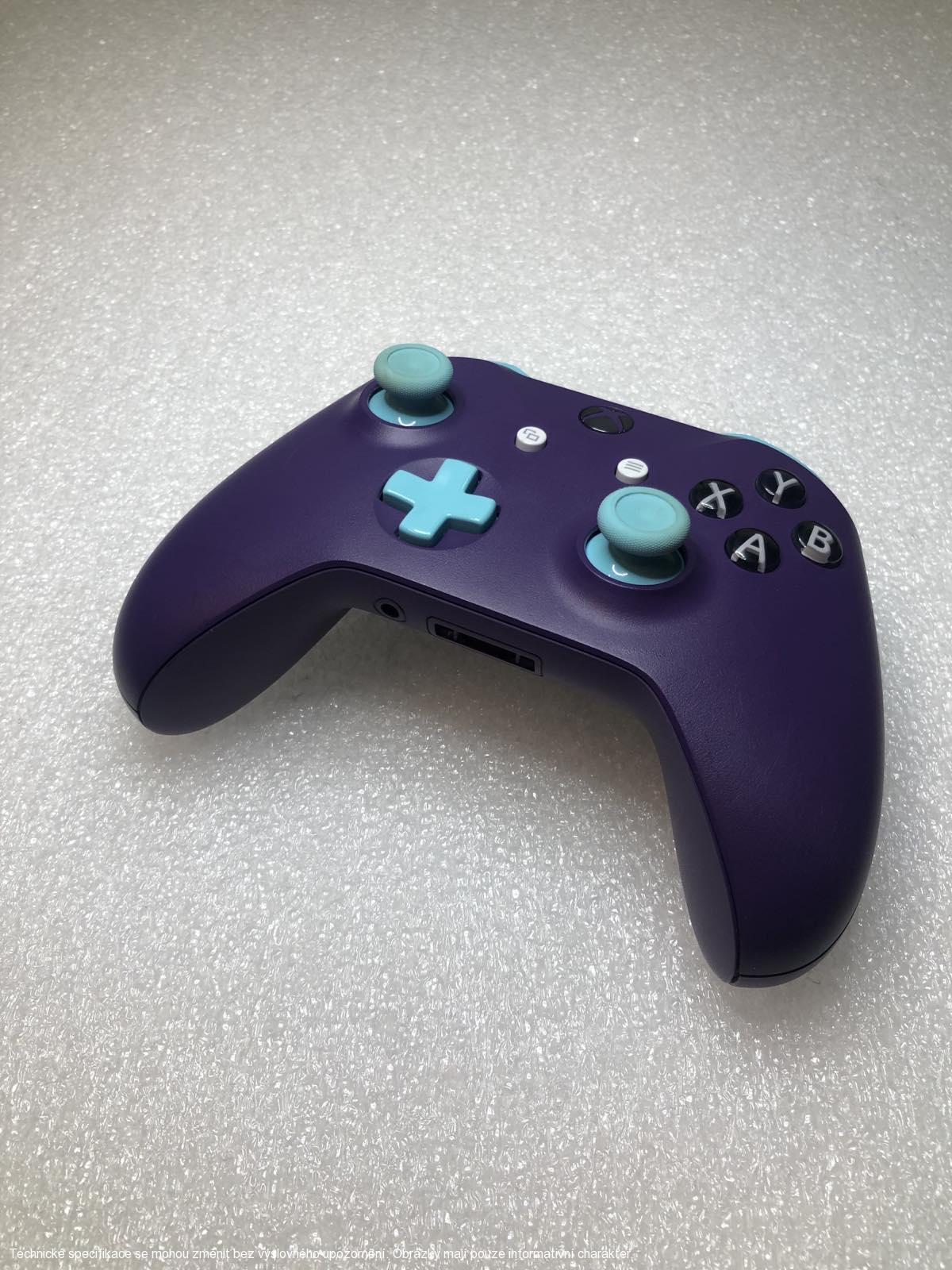 Microsoft Xbox One S Wireless Controller - Custom Purple/Turquoise **POUŽITÝ**