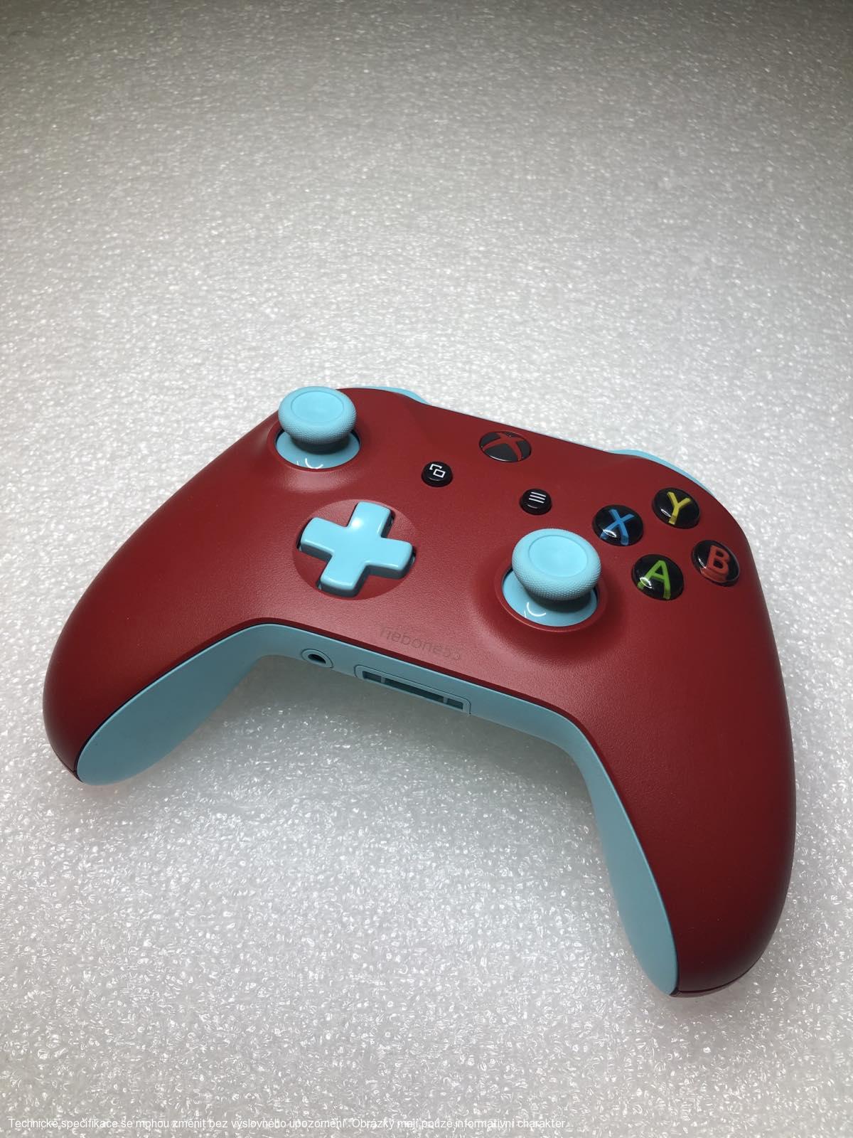 Microsoft Xbox One S Wireless Controller - Custom Red/Turquoise **POUŽITÝ**