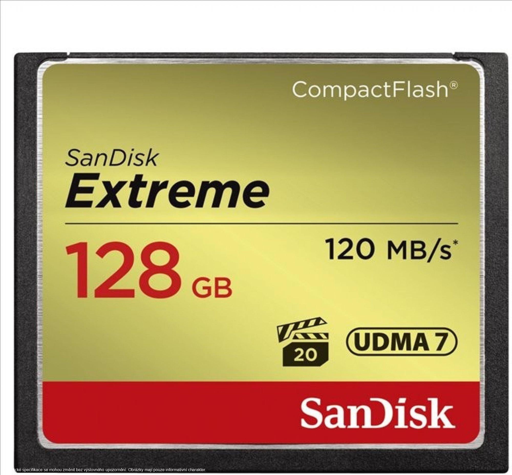 SanDisk Extreme CompactFlash 128GB UDMA7 SDCFXSB-128G-G46