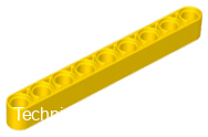 40490 Yellow Technic, Liftarm Thick 1 x 9