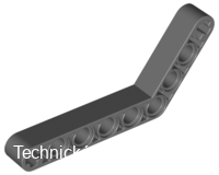 6629 Dark Bluish Gray Technic, Liftarm, Modified Bent Thick 1 x 9 (6 - 4)