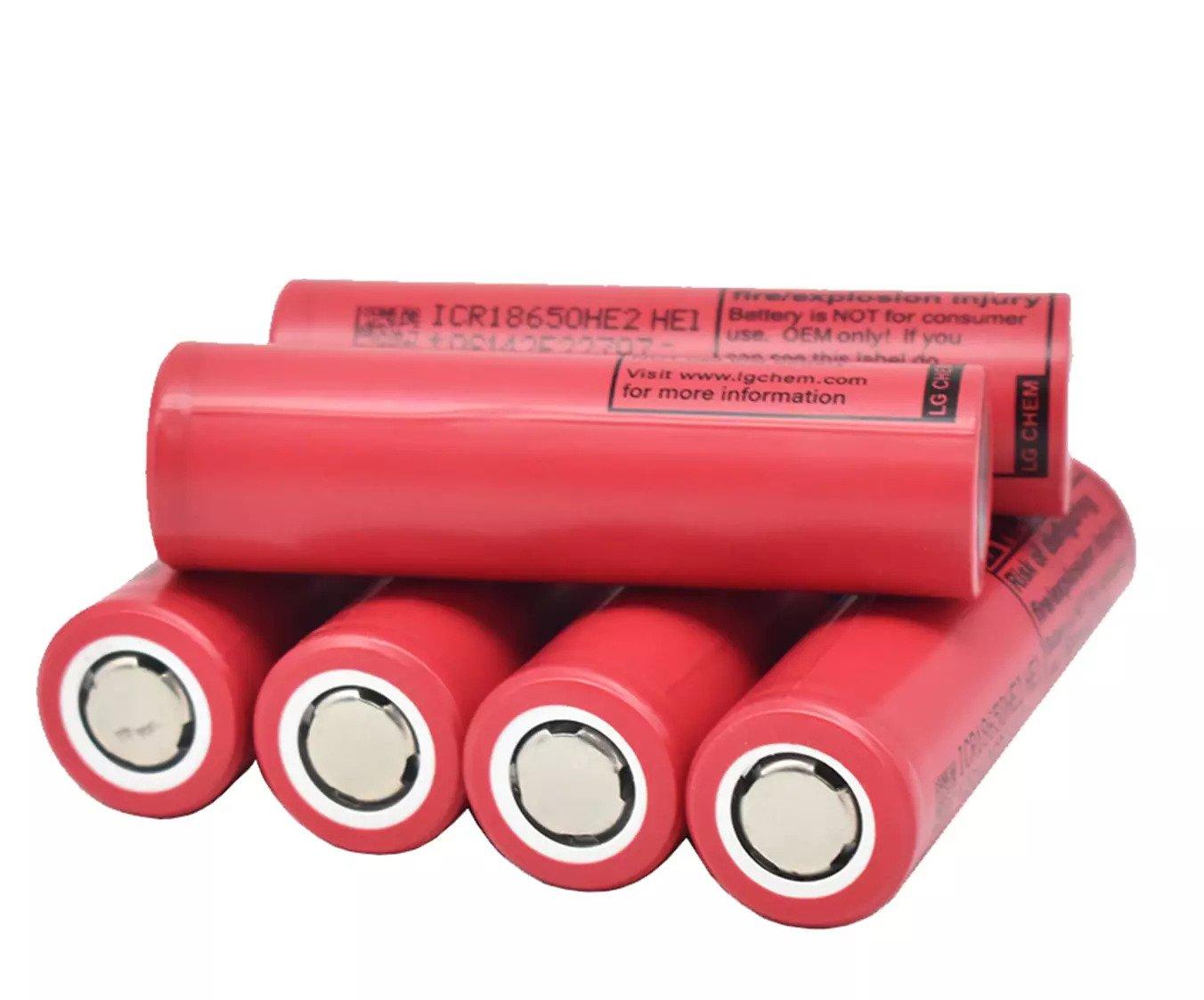 Baterie LG HE2 18650, 2500mAh, 20A, 3,6V, třída A, lithium-iontová (LGDBHE21865)