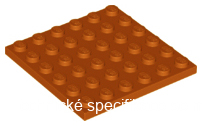 3958 Dark Orange Plate 6 x 6