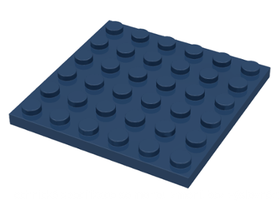 3958 Dark Blue Plate 6 x 6