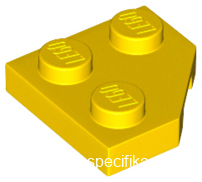 26601 Yellow Wedge, Plate 2 x 2 Cut Corner