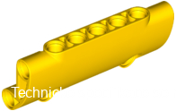 24119 Yellow Technic, Panel Curved 7 x 3 with 2 Pin Holes through Panel Surface