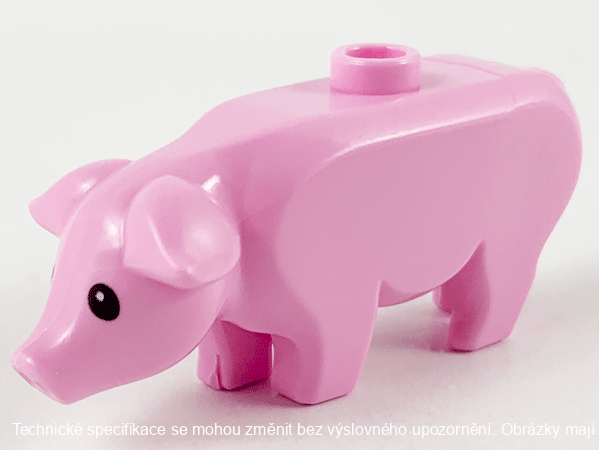87621pb01 Bright Pink Pig with Black Eyes and White Pupils Pattern