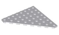 30504 Light Bluish Gray Wedge, Plate 8 x 8 Cut Corner