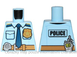 973pb2600 Bright Light Blue Torso Police Shirt