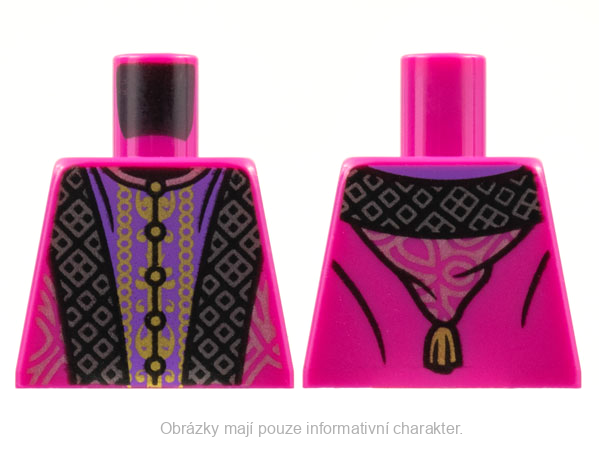 973pb4371 Magenta Torso Robe with Hood