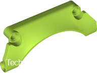 42531 Lime Technic, Panel Car Mudguard Arched 9 x 2 x 3 Straight Top