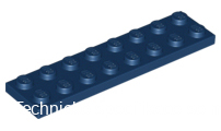 3034 Dark Blue Plate 2 x 8