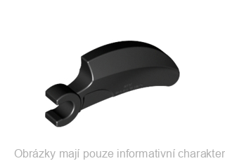 16770 Black Barb / Claw / Horn / Tooth with Clip, Curved