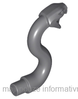 28588 Dark Bluish Gray Snake Head with Open Mouth