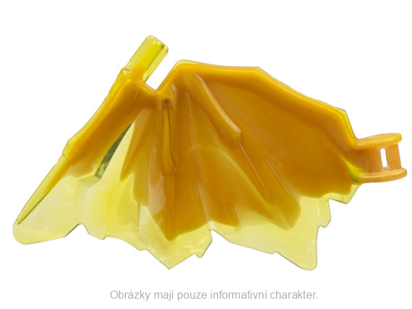 79898pb01 Trans-Yellow Dragon Wing 9 x 6 with Marbled Pearl Gold
