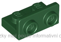 99780 Dark Green Bracket 1 x 2 - 1 x 2 Inverted