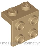 44728 Dark Tan Bracket 1 x 2 - 2 x 2