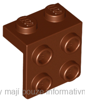 44728 Reddish Brown Bracket 1 x 2 - 2 x 2