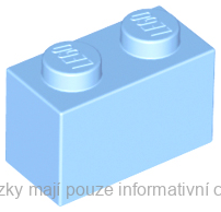 3004 Bright Light Blue Brick 1 x 2