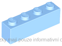 3010 Bright Light Blue Brick 1 x 4