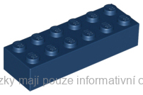 2456 Dark Blue Brick 2 x 6