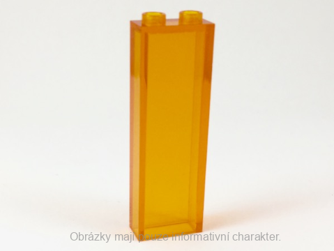 46212 Trans-Orange Brick 1 x 2 x 5 without Side Supports