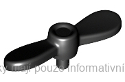 54568 Black Minifigure, Propeller 2 Blade Twisted Tiny with Small Pin