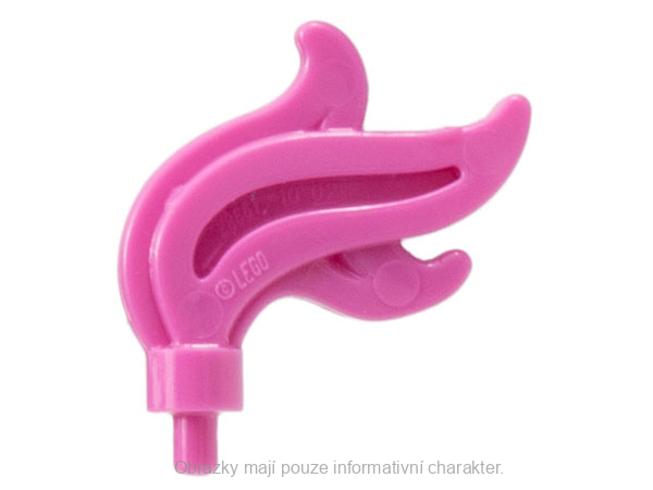 64647 Dark Pink Minifigure, Plume Feather Triple Compact / Flame / Water
