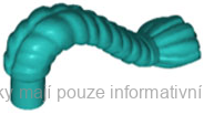 80681 Dark Turquoise Minifigure, Helmet Braid / Tassel