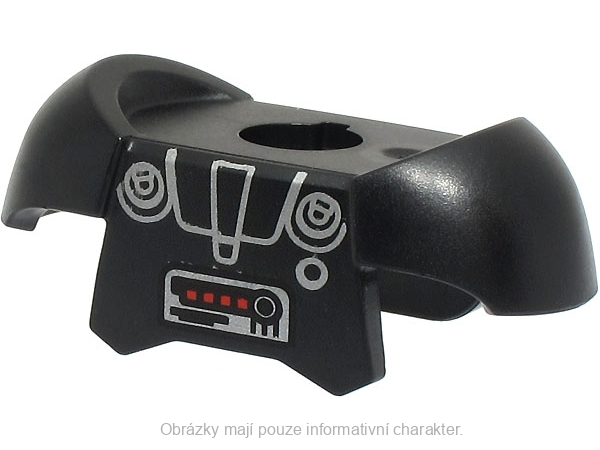 78643pb01 Black Minifigure Armor Breastplate with Shoulder Pads and 2 Back Studs