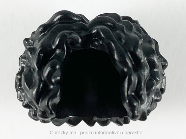 29634 Black Hair Female Very Curly, Parted in Middle