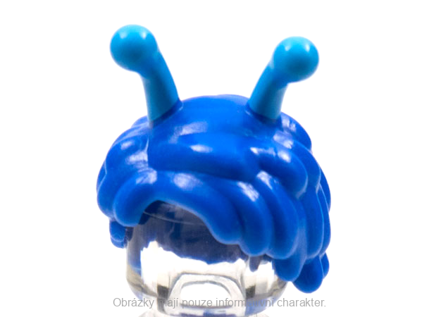 72251pb02 Blue Hair Short with 2 Dark Azure Antennae Pattern