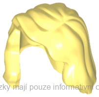 85974 Bright Light Yellow Hair Female Mid-Length with Part over Right Shoulder