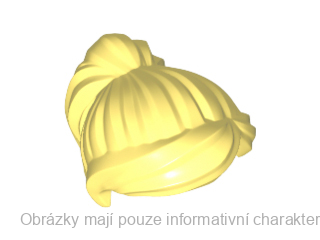 87990 Bright Light Yellow Hair Female Ponytail and Swept Sideways Fringe