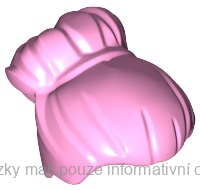 27186 Bright Pink Hair Female with Large High Bun