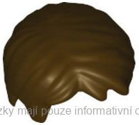 62810 Dark Brown Hair Short Tousled with Side Part