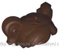 35701 Dark Brown Hair Short, Parted with Two Pigtails