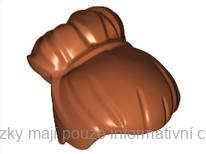 27186 Dark Orange Hair Female with Large High Bun