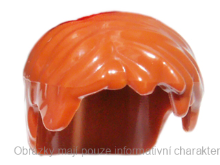 62810 Dark Orange Hair Short Tousled with Side Part