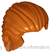 95226 Dark Orange Hair Swept Back with Short Ponytail