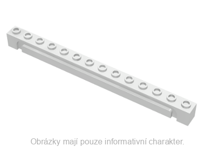 4217 White Brick, Modified 1 x 14 with Groove