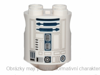 30361pb025 White Brick, Round 2 x 2 x 2 Robot Body (R2-D2, R3-T2)