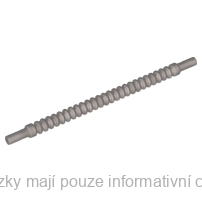 27328 Flat Silver Hose, Flexible Ribbed with 8mm Ends 10L / 8.0cm