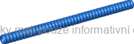 78c14 Blue Hose, Ribbed 7mm D. 14L / 11.2cm