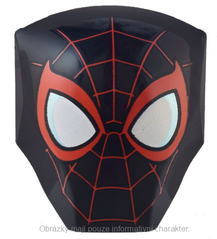85834pb02 Black Large Figure Armor, Miles Morales Mask Pattern