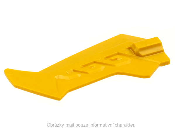 76919 Pearl Gold Large Figure Weapon Blade Jagged with Axle Hole